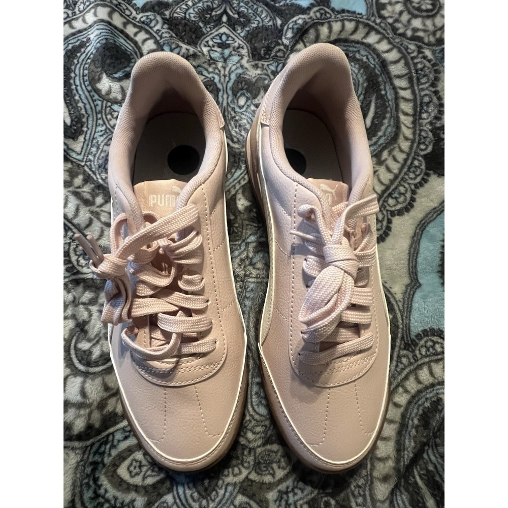 Puma Women's Blush Pink Lace-Up Sneakers Size 8 - Picture 1 of 5
